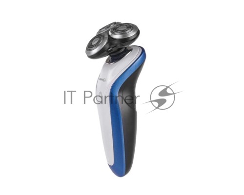 Бритва Centek CT-2152 (сер/бел/син) 5 ВТ, 3 плав. головки, аккумулятор+работа от сети