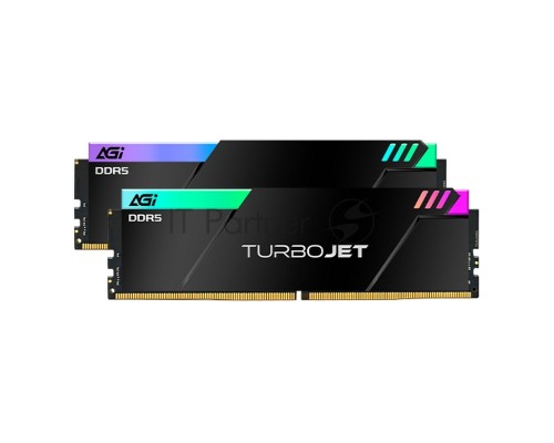 Оперативная память AGI 32GB DDR5 7600MHz OC UDIMM CL36, kit 16gb*2, HEATSINK- Turbojet+RGB lightbar