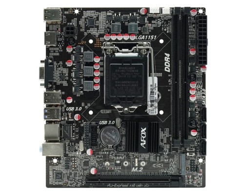 Материнская плата IH110D4-MA5-V2 AFOX motherboard intel H110, INTEL Socket 1151, 1000Mbps, Micro-ATX