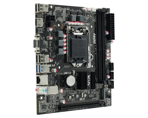 Материнская плата IH110D4-MA5-V2 AFOX motherboard intel H110, INTEL Socket 1151, 1000Mbps, Micro-ATX