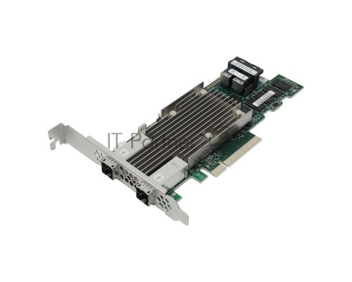 RAID-контроллер Broadcom MegaRAID 9480-8I8e SGL   (05-50031-00 / 03-50031-15010) PCIe 3.1 x8 LP, SAS/SATA/NVMe, RAID 0,1,5,6,10,50,60, 16port(2 * int SFF8643 + 2 * ext SFF8644), 4GB Cache, 3516ROC RTL {5}, (003624)