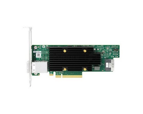 HBA-адаптер Broadcom 9600-8i8e SGL (05-50145-00 / 05-50145-00002 / 03-50145-00002)  PCIe v4 x8 LP, Tri-Mode SAS/SATA/NVMe 24G HBA, 16port (1*int SFF8654, 2*ext SFF8674), RTL