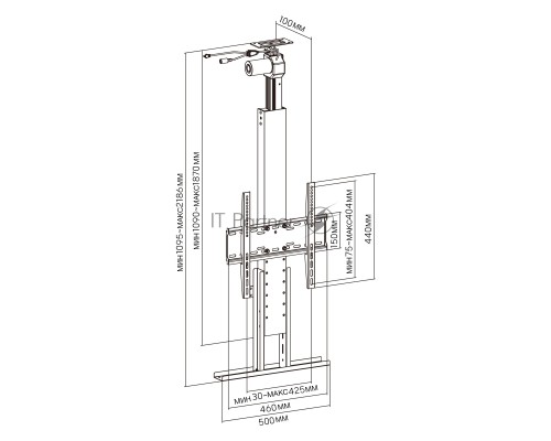 Кронштейн для телевизора Cactus CS-STM-7844 черный 32
