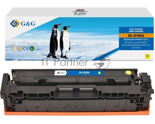 Картридж лазерный G&G GG-CF402A CF402A желтый (1400стр.) для HP CLJ M252/252N/252DN/252DW/M277n/M277DW