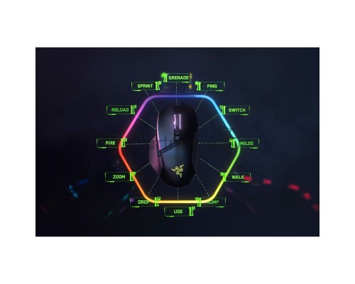 Мышь беспроводная/проводная Razer Basilisk V3 Pro 35K черный, 35000 dpi, радиоканал, Bluetooth, USB, кнопки - 11