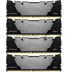 Оперативная память Kingston 64GB 3600MHz DDR4 CL16 DIMM (Kit of 4) 1Gx8 FURY Renegade Black