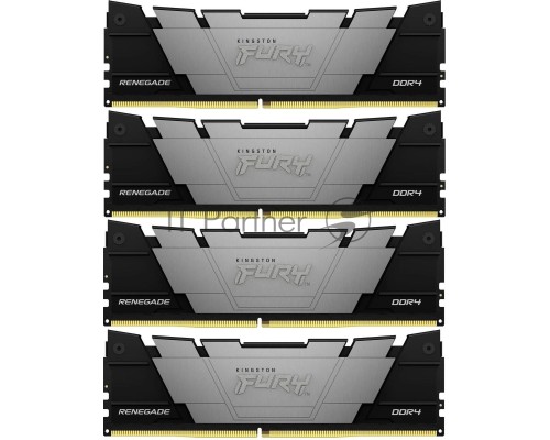 Оперативная память Kingston 64GB 3600MHz DDR4 CL16 DIMM (Kit of 4) 1Gx8 FURY Renegade Black