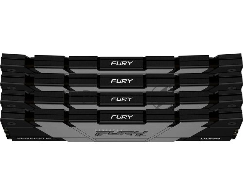 Оперативная память Kingston 64GB 3600MHz DDR4 CL16 DIMM (Kit of 4) 1Gx8 FURY Renegade Black