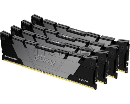Оперативная память Kingston 64GB 3600MHz DDR4 CL16 DIMM (Kit of 4) 1Gx8 FURY Renegade Black