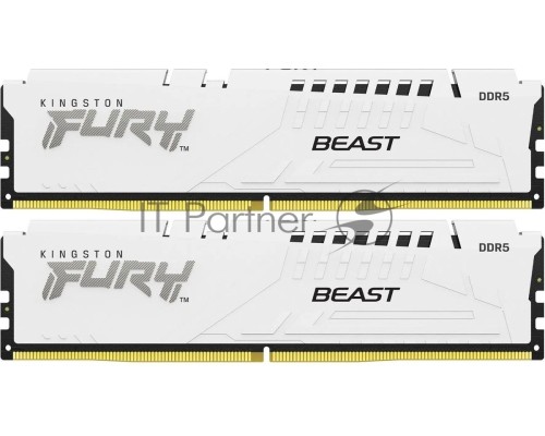 Оперативная память Kingston 32GB 5600MHz DDR5 CL40 DIMM (Kit of 2) FURY Beast White XMP