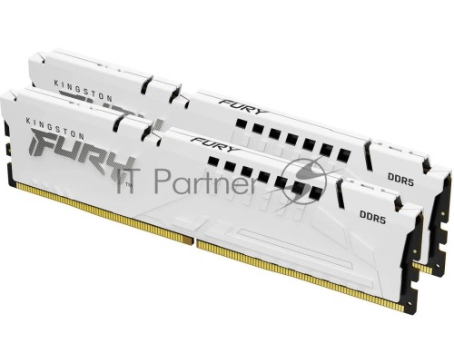 Оперативная память Kingston 32GB 5600MHz DDR5 CL40 DIMM (Kit of 2) FURY Beast White XMP