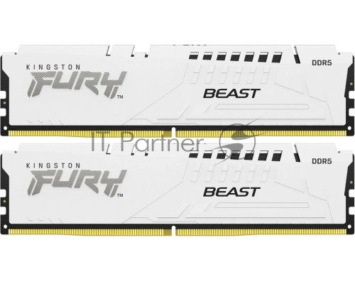 Оперативная память Kingston 32GB 5600MHz DDR5 CL40 DIMM (Kit of 2) FURY Beast White XMP