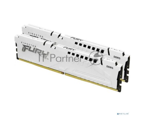 Оперативная память Kingston 32GB 5600MHz DDR5 CL40 DIMM (Kit of 2) FURY Beast White XMP