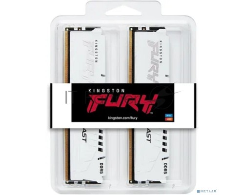 Оперативная память Kingston 32GB 5600MHz DDR5 CL40 DIMM (Kit of 2) FURY Beast White XMP