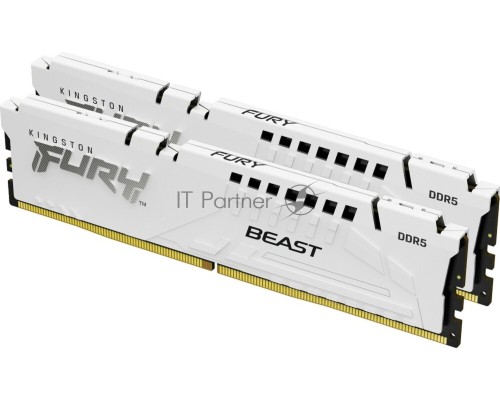 Оперативная память Kingston 32GB 5600MHz DDR5 CL40 DIMM (Kit of 2) FURY Beast White XMP