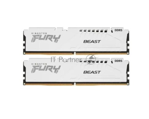 Оперативная память Kingston 32GB 5600MHz DDR5 CL40 DIMM (Kit of 2) FURY Beast White XMP