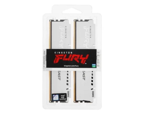 Оперативная память Kingston 32GB 5600MHz DDR5 CL40 DIMM (Kit of 2) FURY Beast White XMP