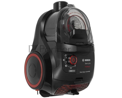 Пылесос Bosch BGS21WPOW черный, 2000 Вт, уборка сухая, пылесборник контейнер, 2 л