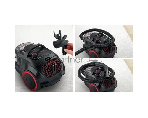 Пылесос Bosch BGS21WPOW черный, 2000 Вт, уборка сухая, пылесборник контейнер, 2 л