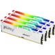Оперативная память Kingston 64GB 5200MHz DDR5 CL40 DIMM (Kit of 4) FURY Beast White RGB XMP