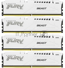 Оперативная память Kingston 64GB 6000MHz DDR5 CL40 DIMM (Kit of 4) FURY Beast White XMP