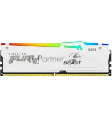 Оперативная память Kingston 16GB 5200MHz DDR5 CL36 DIMM FURY Beast White RGB EXPO