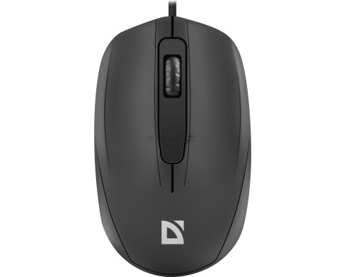 Мышь проводная Defender Alpha MB-507 черный, 1000 dpi, USB, кнопки - 3