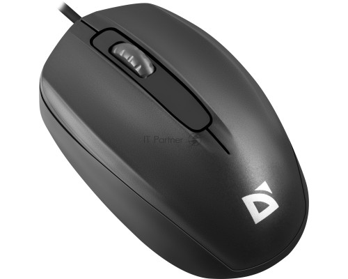 Мышь проводная Defender Alpha MB-507 черный, 1000 dpi, USB, кнопки - 3