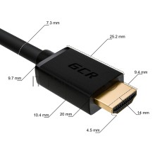 Кабель синхронизации Greenconnect GCR-55269 7.0m HDMI 2.0, XLPE, Outdoor, Ultra HD, 4K 60Hz, 18.0 Гбит/с, HDR 4:4:4, 3D, черный, 2 Х экран, армирование