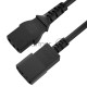 Кабель питания удлинитель Greenconnect GCR-54330 3.0m, С13 - С14, черный, 3*0,75mm