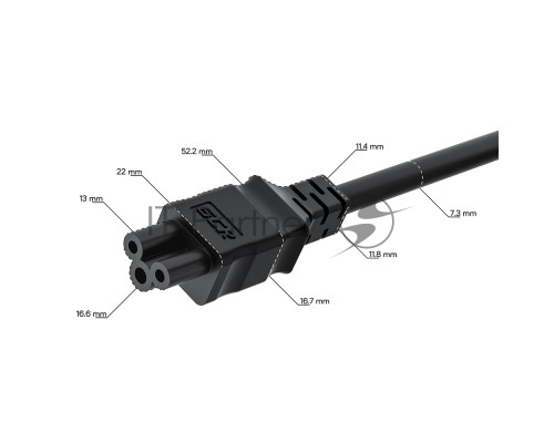 Кабель питания Greenconnect GCR-55957 PROF 0.15m, С14 - С5, черный, 3*1,0mm Кабель питания Greenconnect GCR-55957 PROF 0.15m, С14 - С5, черный, 3*1,0mm