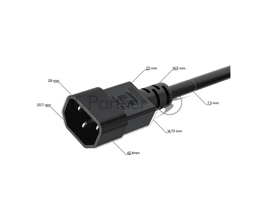 Кабель питания Greenconnect GCR-55957 PROF 0.15m, С14 - С5, черный, 3*1,0mm Кабель питания Greenconnect GCR-55957 PROF 0.15m, С14 - С5, черный, 3*1,0mm