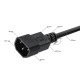 Кабель питания Greenconnect GCR-55957 PROF 0.15m, С14 - С5, черный, 3*1,0mm