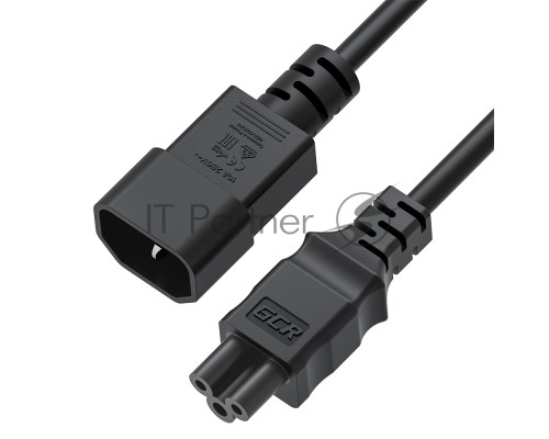 Кабель питания Greenconnect GCR-55957 PROF 0.15m, С14 - С5, черный, 3*1,0mm Кабель питания Greenconnect GCR-55957 PROF 0.15m, С14 - С5, черный, 3*1,0mm