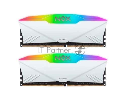 Оперативная память Apacer 32GB DDR4 3200 DIMM NOX RGB WHITE AURA2 w/HS RP-K2 Kit (2x16GB), 1.35V, 1024x8