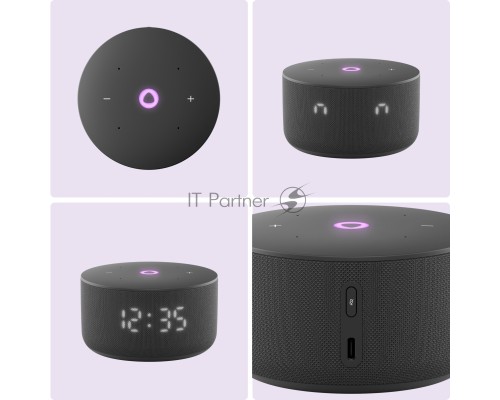 Умная колонка Yandex Станция Мини 3 Алиса черный 12W 1.0 BT/Wi-Fi (YNDX-00027BLK)