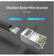 Коннектор Vention IDFR0-50 RJ45 (8p8c), FTP, cat. 6A, под витую пару, экранированный (50шт.)