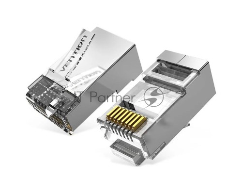 Коннектор Vention IDFR0-50 RJ45 (8p8c), FTP, cat. 6A, под витую пару, экранированный (50шт.)