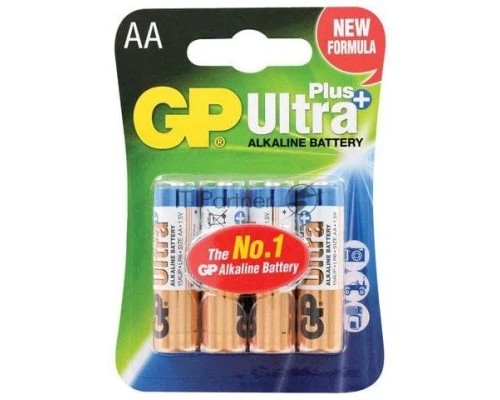 Алкалиновые батарейки GP Ultra Plus Alkaline 15А АA - 4 шт. на блистере (4 шт.)