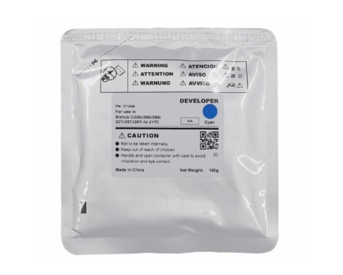 [Расходные материалы] Девелопер IU-217C-Developer для KONICA MINOLTA Bizhub C227i/C257i/C287i (CET) Cyan, 180г, 90000 стр.