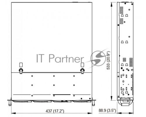Блок питания 550W PS2 ATX (Acbel) for CS-R27S