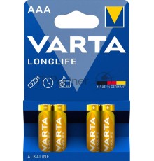 Батарейка Varta LONGLIFE LR03 AAA BL4 Alkaline 1.5V (4103) (4/96) (4 шт.)