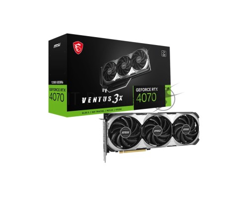 Видеокарта MSI NVIDIA GeForce RTX 4070 VENTUS 3X E1 12G 12GB, GDDR6X/192-bit, PCIe 4.0, 1xHDMI 2.1, 3xDP, 2.2-slot