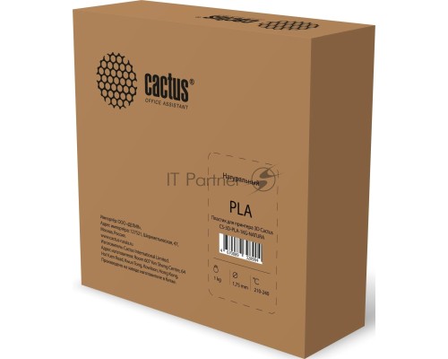 Пластик для принтера 3D Cactus CS-3D-PLA-1KG-NATURA PLA d1.75мм 1кг 1цв.