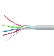 Cablexpert FPC-6057-4-CU/100 Кабель Cablexpert (RU) FTP indoor 4x2x0.57, медный, кат.6, однож., 100м, box, серый
