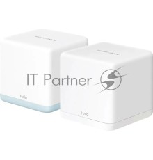 Mesh Wi-Fi система Mercusys Halo H32G(2-pack) AC1200, до 300 Мбит/с на 2,4 ГГц + до 867 Мбит/с на 5 ГГц, комплект 2 шт