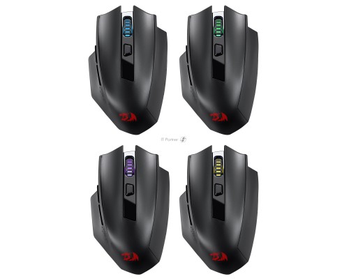 Мышь беспроводная Defender Redragon Woki черный, 26000 dpi, радиоканал, Bluetooth, USB, кнопки - 6