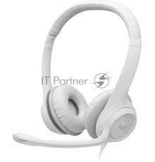 Наушники с микрофоном Logitech H390 белый 1.9м накладные USB оголовье (981-001288)