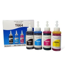 Чернила T664 для принтеров Epson, набор 4 цвета по 100 мл совместимые