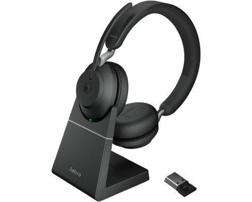 [Гарнитура] Гарнитура Jabra Гарнитура беспроводная Jabra Evolve2 65, Link380a MS Stereo Stand Black
